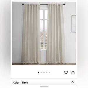Faux Linen Textured Room‎ Darkening Curtains